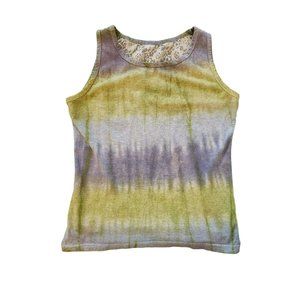 ark imports tank Top Size XL Olive & Grey Tie Dye